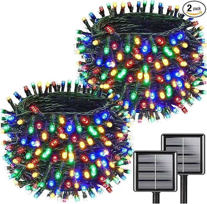 Upgrade 2Pack 200LED Solar String Lights