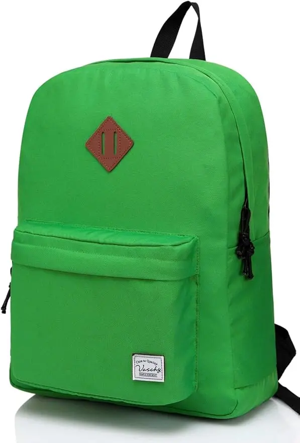 VASCHY Lightweight Backpack for School, Classic Basic Water Resistant Casual