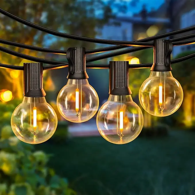 VerRon 50FT LED G40 Globe String Lights, Shatterproof Outdoor Patio String