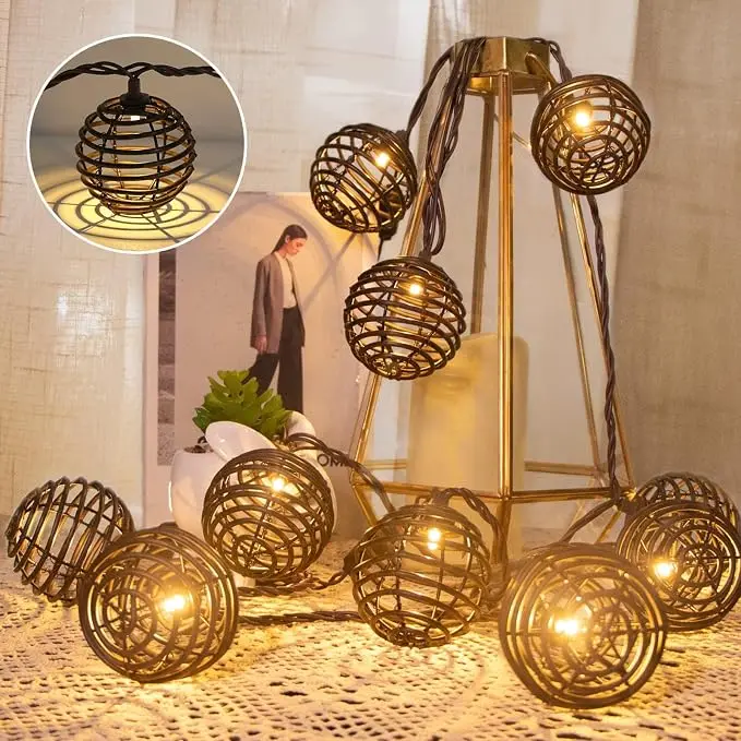 Vigdur Patio String Lights Outdoor, Connectable Indoor String Light