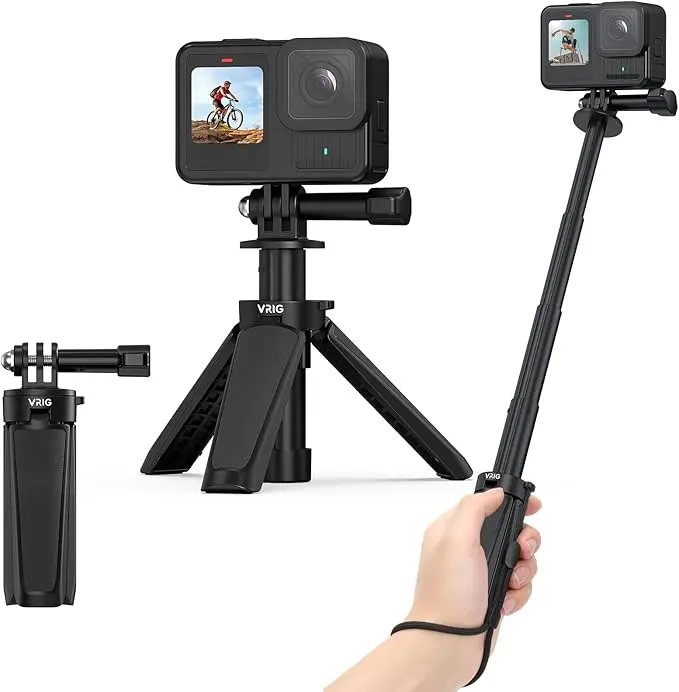 VRIG TP29 Extenable Mini Camera Tripod, Portable Small Handle Grip Desktop
