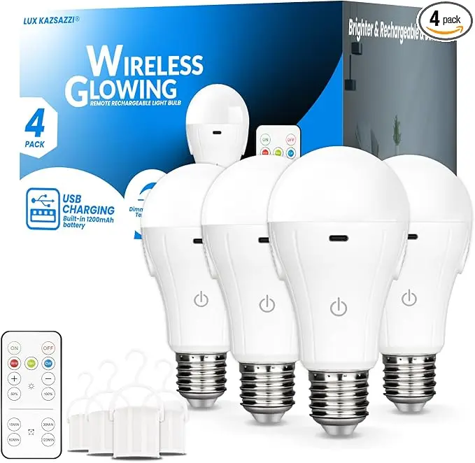 WirelessGlow Rechargeable Light Bulbs