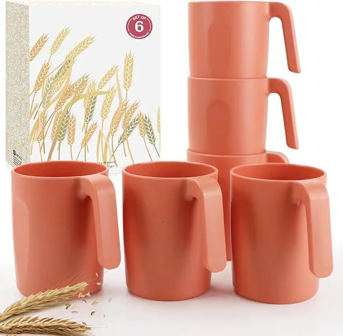 Wrova 16oz Wheat Straw Cups