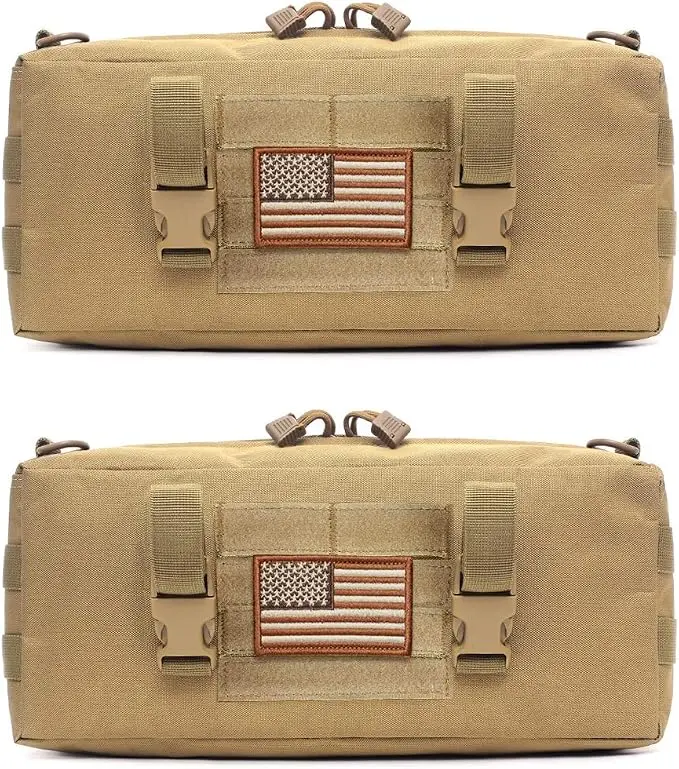 WYNEX Large Molle Pouch, Tactical Molle Bag Vertical Admin Pouch, Modular