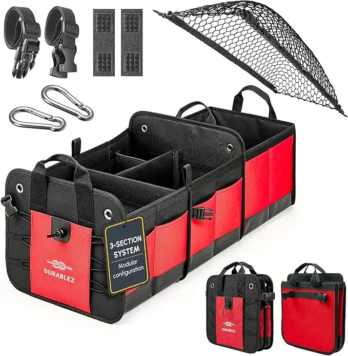 XL Trunk Organizer 3-Section Modular – Extra Large Car Storage