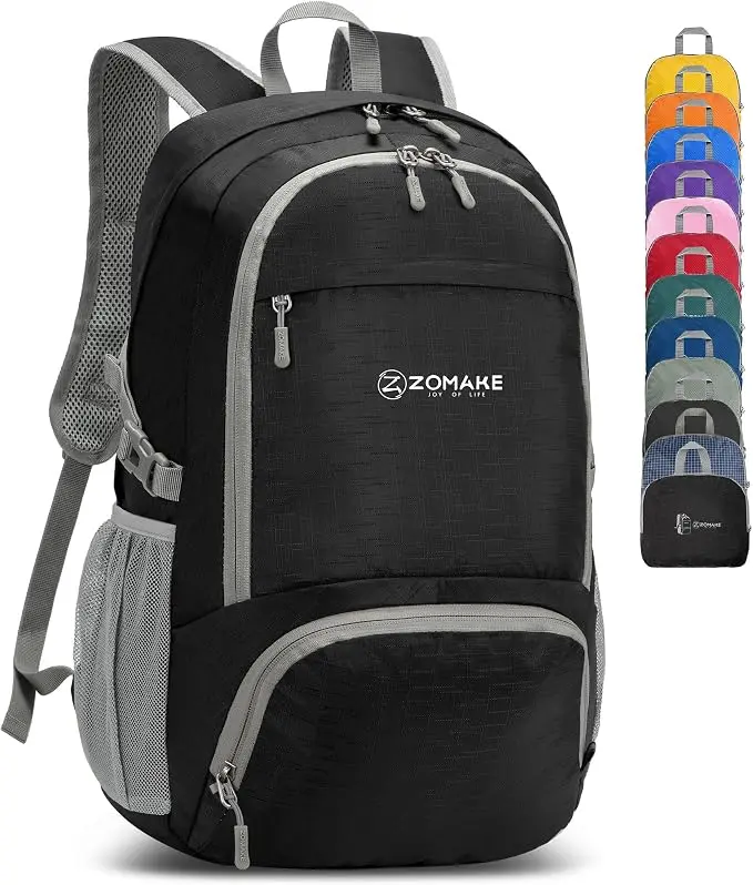 ZOMAKE Lightweight Packable Backpack 30L, Foldable Hiking Backpacks Water