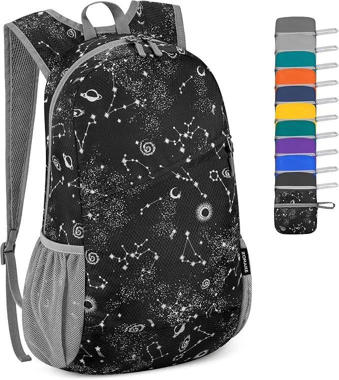 ZOMAKE Lightweight Packable Backpack, Foldable Backpacks Small Daypack