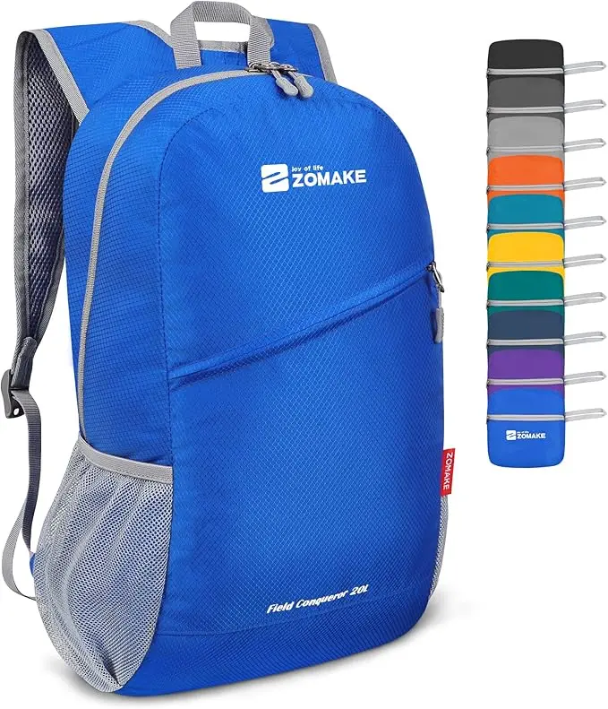 ZOMAKE Lightweight Packable Backpack, Foldable Backpacks Small Daypack
