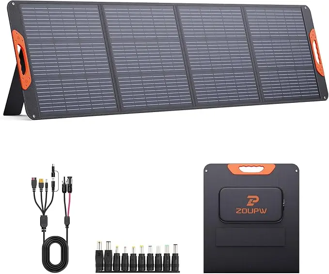 ZOUPW 200W Portable Solar Panel