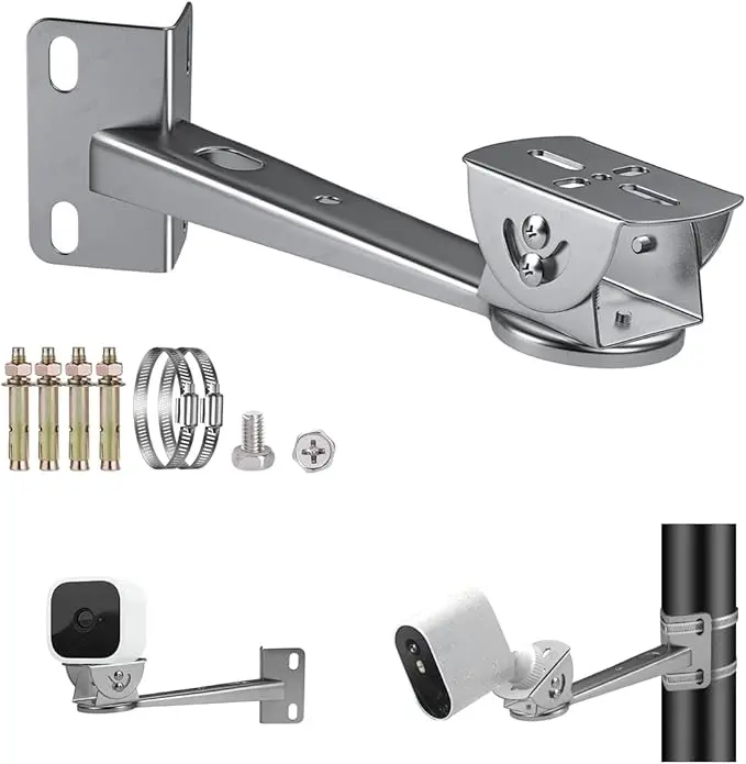 ZT-NET Security Camera Corner Pole Mounting Bracket Stainless Steel Mount