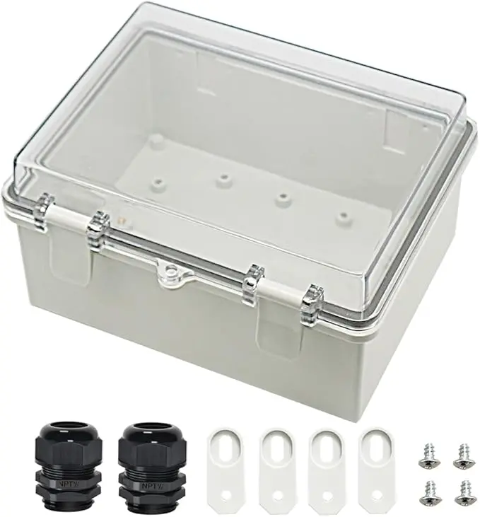 Zulkit Junction Box ABS Plastic Dustproof Waterproof IP65 Electrical Boxes