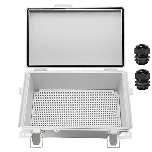 Zulkit Junction Box, IP67 Waterproof Electrical Box Hinged Cover Stainless